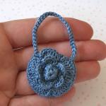 Blue Flower Mini Purse