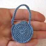 Blue Flower Mini Purse